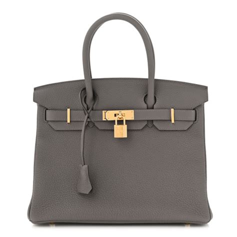 HERMES Togo Birkin 30 Etain 1326689 